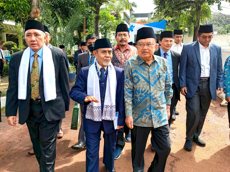 Jusuf Kalla (JK) menhadiri Konferensi International Pengasuh Pondok Pesantren Se-Asia Tenggara di Jakarta Selatan, Senin (7/11/2022).