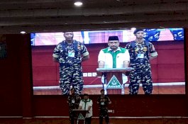 Menteri Yaqut di Pelantikan GP Ansor Sulsel, Harap Kader Mandiri Tak Jualan Proposal Atas Nama