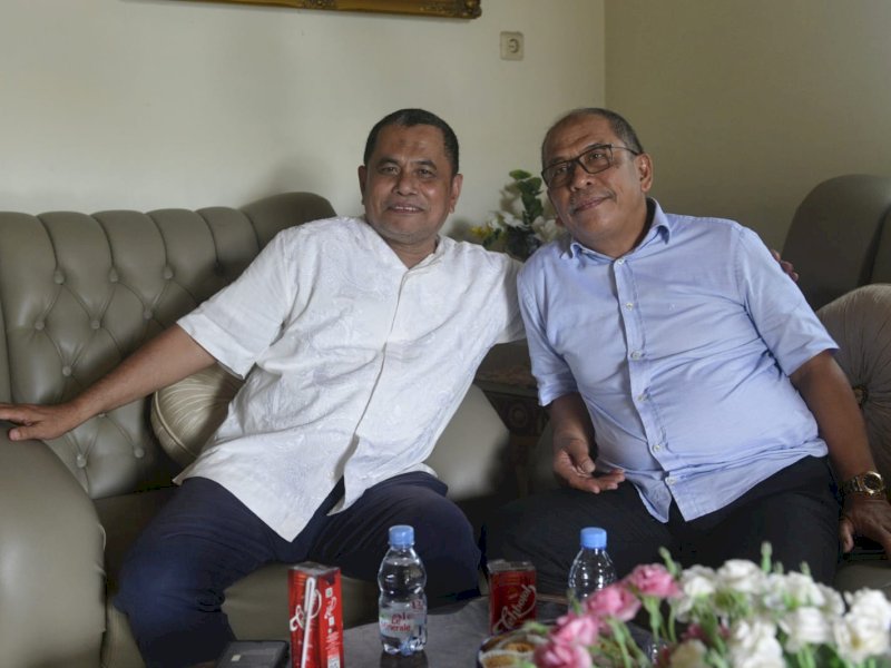 Ketua KKMB Luwu Utara, Akhmad Ridha bersama Ilham Arief Sirajuddin (IAS). (Foto: Istimewa)