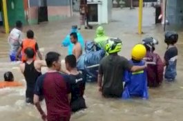 Dua Anak Hilang di Lokasi Banjir Dekat Asrama Haji Sudiang