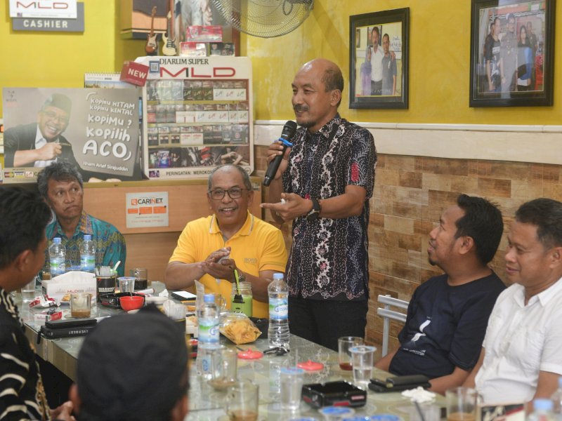 Andi Muzakkar bertemu Ilham Arief Sirajuddin di Luwu, Sabtu (19/11/2022). (Foto: istimewa)