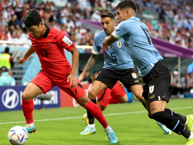 Uruguay vs Korea Selatan (Foto: FIFAWorldCup)