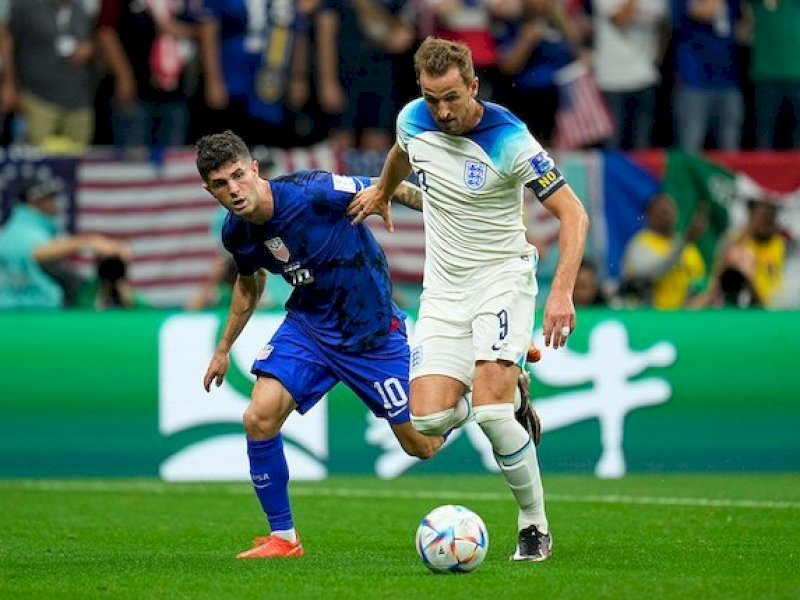 Inggris vs Amerika Serikat (Foto : AP Photo Julio Cortez)