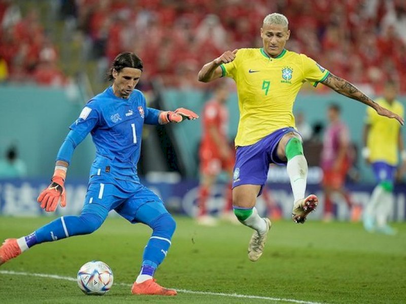 Brazil vs Swiss Piala Dunia 2022  (AP Photo Hassan Ammar)