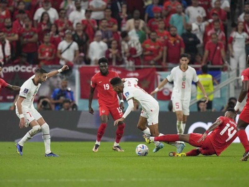 Duel Antara Kanada vs Maroko (AP Photo/Pavel Golovkin)