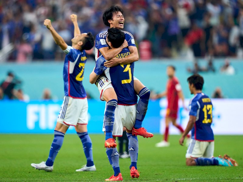 Jepang berhasil mengalahkan Spanyol dengan Skor 2-1 (Foto: FIFA World Cup)