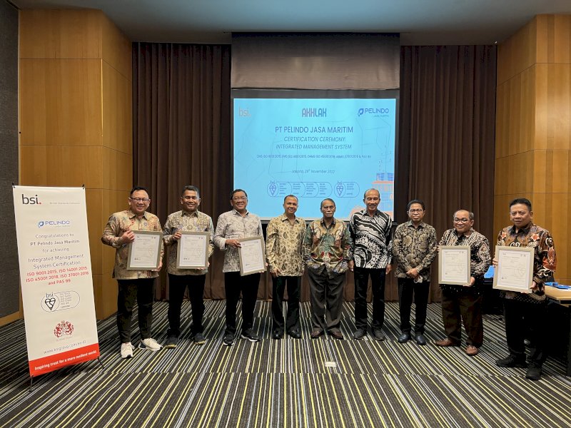 Pelayanan Prima, SPJM Raih Sertifikat Sistem Manajemen Terintegrasi PAS 992012