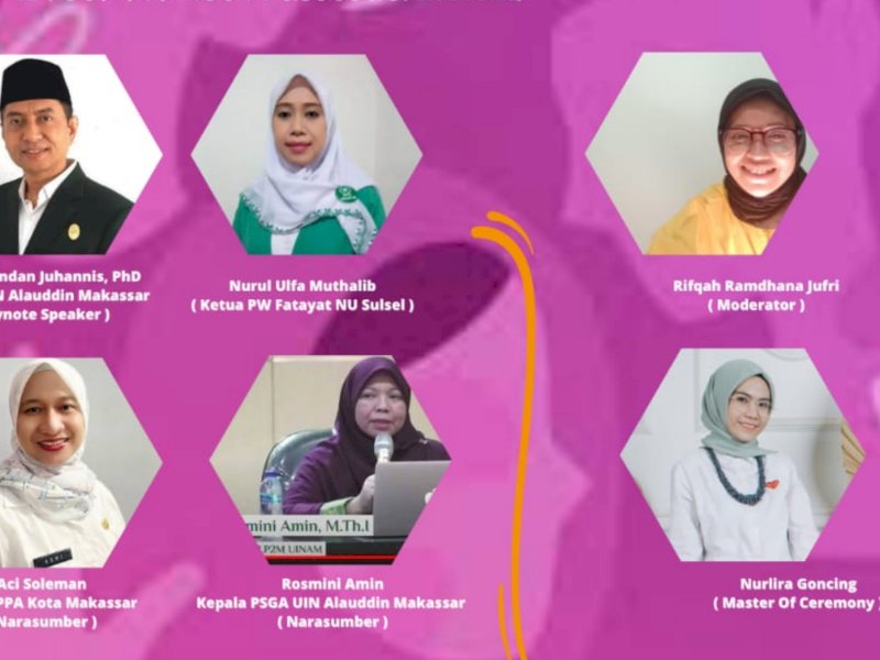 Pemateri dan penyelenggara parade film "Demi Nama Baik Kampus" yang diadakan oleh PW Fatayat NU Sulsel bekerja sama Pusat Studi Gender dan Anak (PSGA) UIN Alauddin, di LT UIN Alauddin Makassar, Kamis (8/12/2022) pukul 12.30 Wita sampai selesai. Parade film ini dalam rangka memperingati 16 Hari Anti Kekerasan terhadap Perempuan (16 HAKtP).