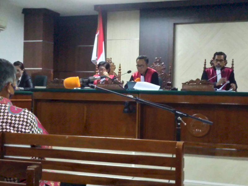 Sidang pelanggaran HAM berat Paniai, Papua, di Pengadilan HAM pada PN Makassar Kelas 1A Khusus. (Dok. Jejakfakta.com)