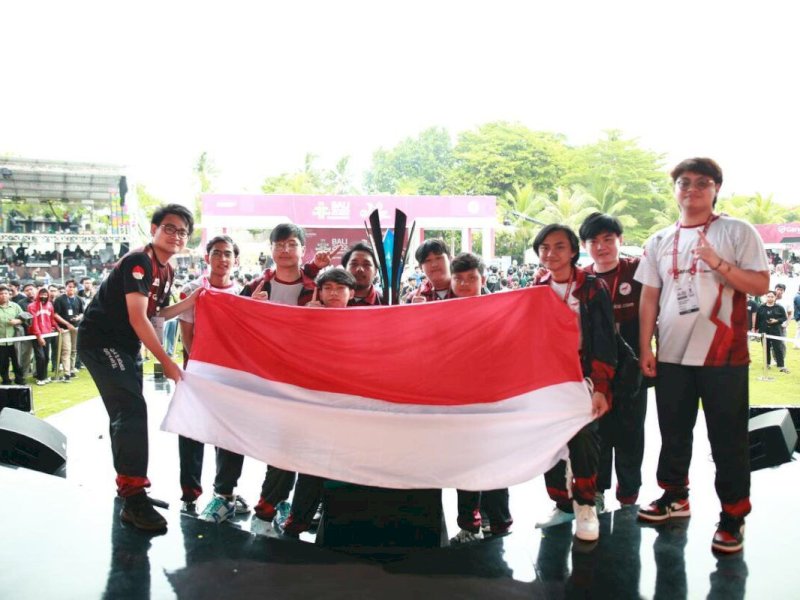 Timnas MLBB Indonesia di IESF 2022 (Foto: One Esports)
