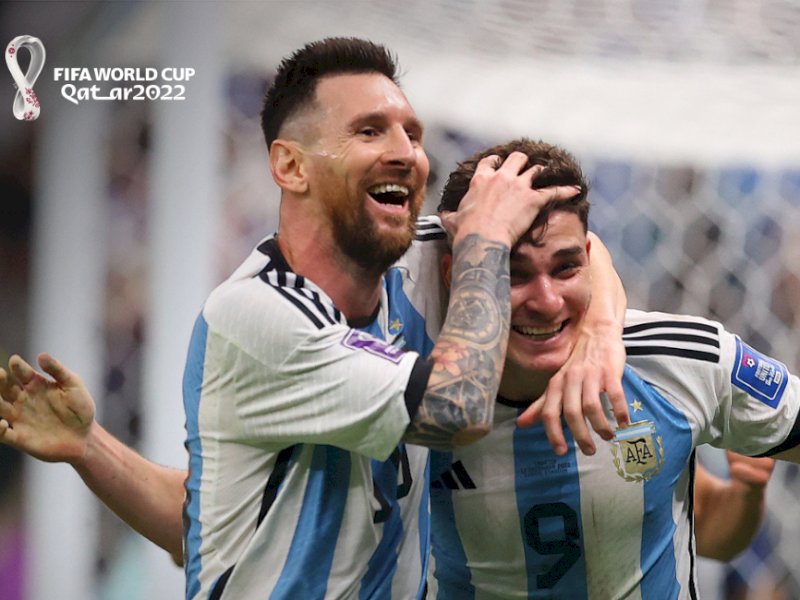 Kebahagiaan melaju ke final Piala Dunia Qatar 2022. (Dok. FIFA)