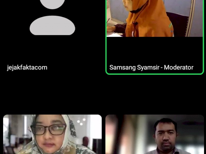 Diskusi publik oleh Organisasi Masyarakat Sipil (OMS) Kawal Pemilu 2024 Sulsel berjudul "Menyoal Verifikasi Faktual Parpol Calon Peserta Pemilu di Sulawesi Selatan", Rabu (14/12/22). Diskusi via Zoom.