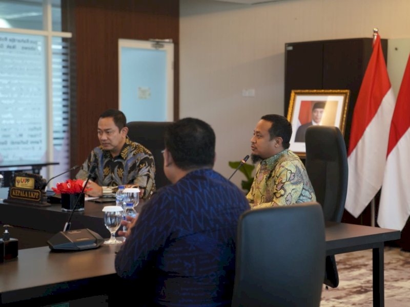 Gubernur Sulsel, Andi Sudirman Sulaiman bertemu kepala LKPP, Hendrar Prihadi di kantor LKPP, Jakarta, Rabu (21/12/2022). Jejakfakta/Istimewa