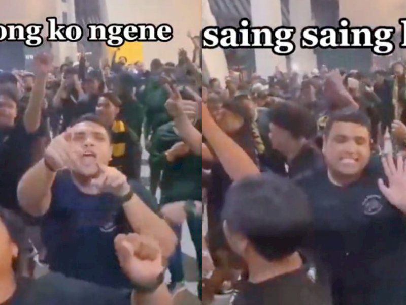 Suporter Malaysia rayakan kemenangan usai menang lawan Myanmar di Fase Grup (Capture: iyzathamdan)