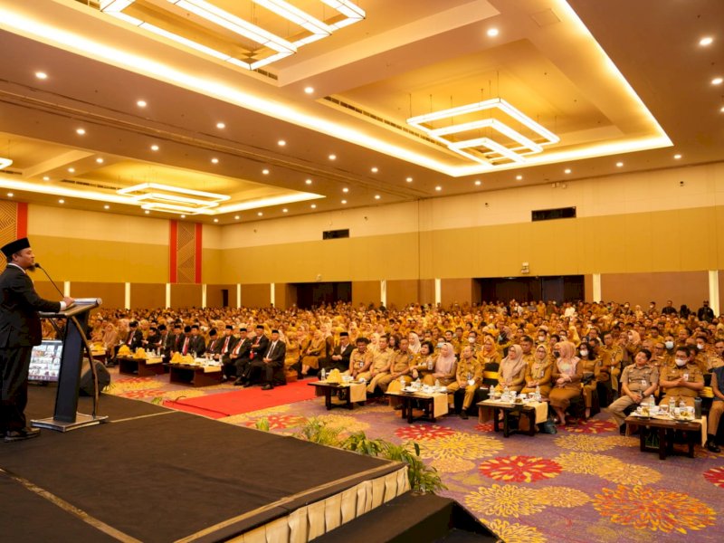 Papat Koordinasi Awal Tahun Perencanaan Pembangunan Provinsi Sulawesi Selatan TA 2023, di Hotel Claro Makassar, Senin (2/1/2023). @Jejakfakta/dokHumas Pemprov Sulsel