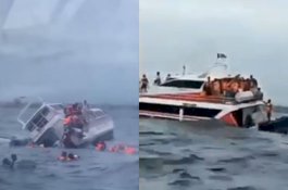 Detik-Detik Tenggelamnya Kapal Pengangkut Wisatawan Asing di Bali
