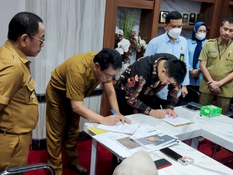 Pemprov Sulsel - PT Yasmin Teken Addendum IV Atas PKS Reklamasi CPI 12,11 Ha. @Jejakfakta/Ist.