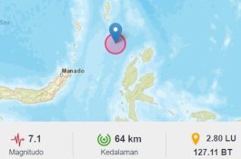 Gempa 7.1 Magnitudo Guncang Melonguane Sulut, Tak Berpotensi Tsunami