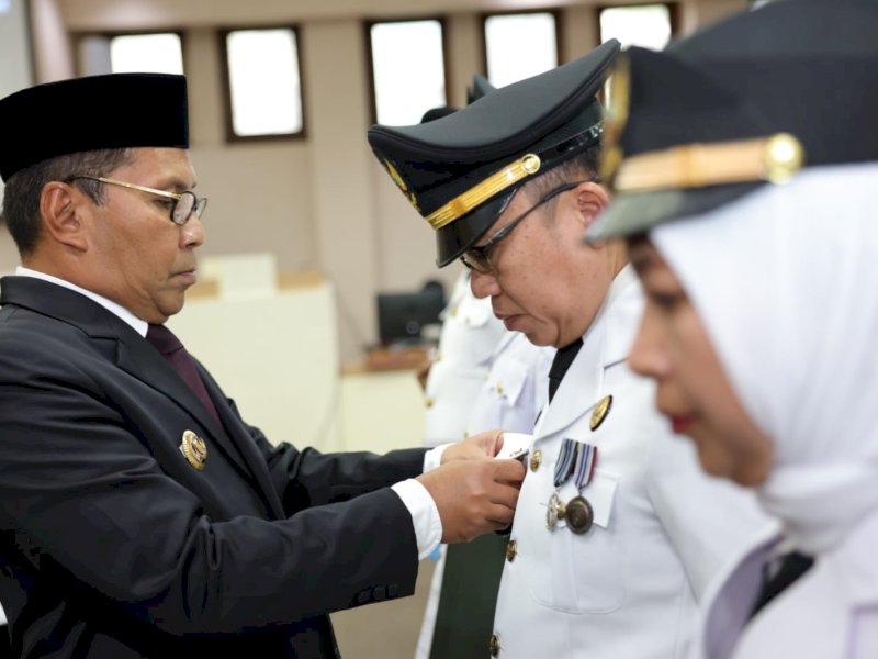 Wali Kota Makassar Moh Ramdhan Pomanto baru saja melantik sekira 53 pejabat baru lingkup Pemkot Makassar, Selasa (24/1/2023). @Jejakfakta/Ist.