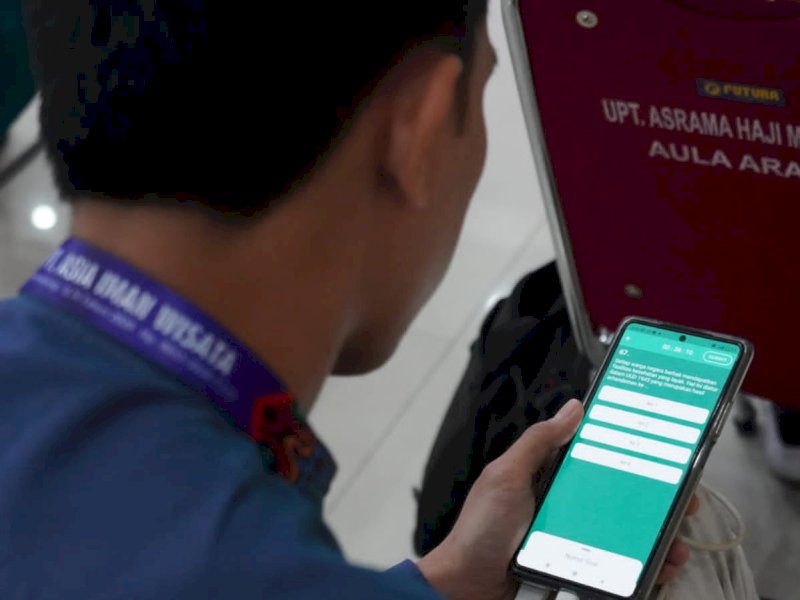 Seleksi CAT (Computer Asisted Test) bagi calon peserta seleksi Petugas Haji 1444 H/2023 M di UPT Asrama Haji Sudiang Makassar, Rabu (25/1/2023). @Jejakfakta/Dok. Kemenag Sulsel