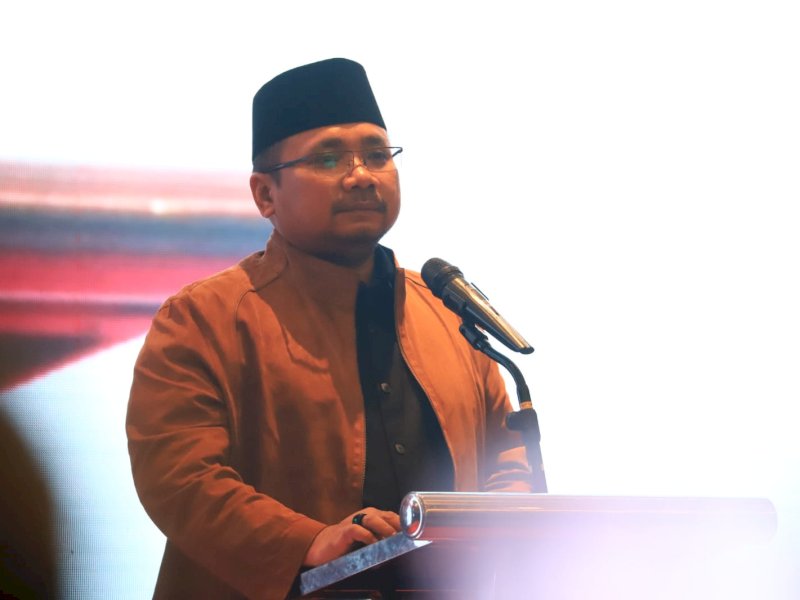 Menteri Agama Yaqut Cholil Qoumas mengutuk aksi pembakaran dan penyobekan Mushaf Al-Quran di Swedia dan Belanda. @Jejakfakta/Ist.