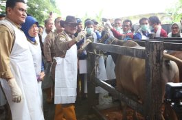 Mentan SYL Kick Off Pengendalian dan Penanggulangan PMK 2023 Serentak di 29 Provinsi 