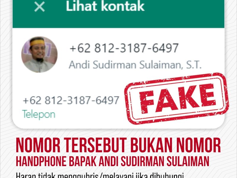 Kabid Humas Pemprov Sulsel, Yessy Yoanna mengaku, nomor tersebut bukan nomor Gubernur. @Jejakfakta/Dok. Humas Pemprov Sulsel 