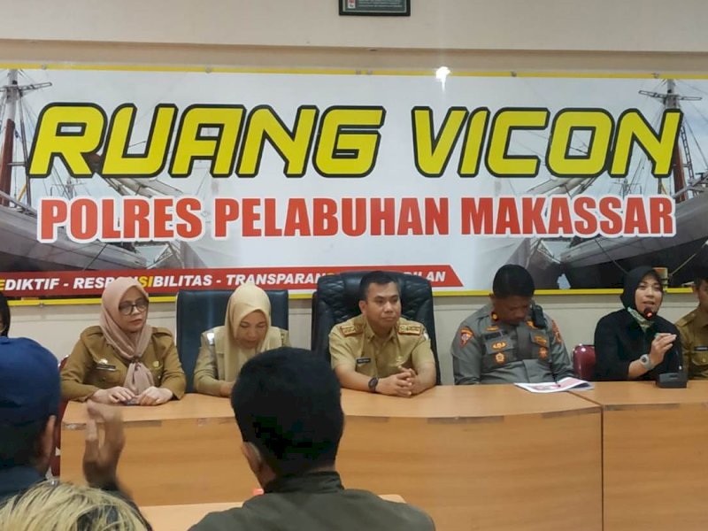 Press conference event  Jappa Jokka Cap Go Meh di Aula Polres Pelabuhan Makassar, Selasa (31/1/2023). @Jejakfakta/Atri Suryatri Abbas