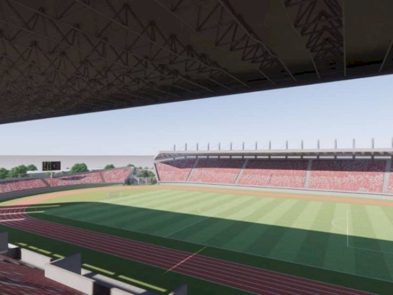 Gambar desain terbaru Stadion Mattoanging, Makassar. (Dok. Jejakfakta.com/Dispora Sulsel)