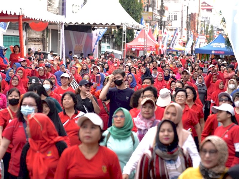 Jalan sehat Jappa Jokka Festival Cap Go Meh 2023. @Jejakfakta/ist.