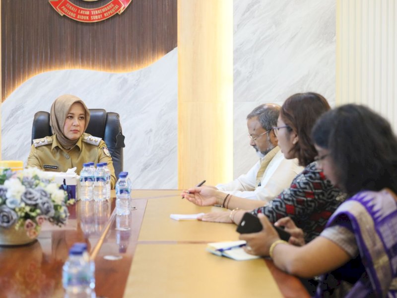 Wakil Wali Kota Makassar, Fatmawati Rusdi menerima kunjungan Kedutaan India di Makassar, Senin (6/02/2023). @Jejakfakta/Ist.