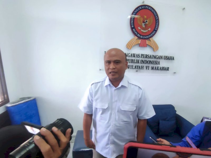 Kepala Kantor Wilayah VI KPPU Makassar Hilman Pujana kepada wartawan, Kamis (9/2/2023).