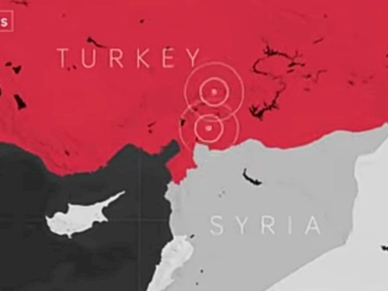Peta gempa bumi M 7,8 di Turki Suriah 6 Februari 2023. (Ist).