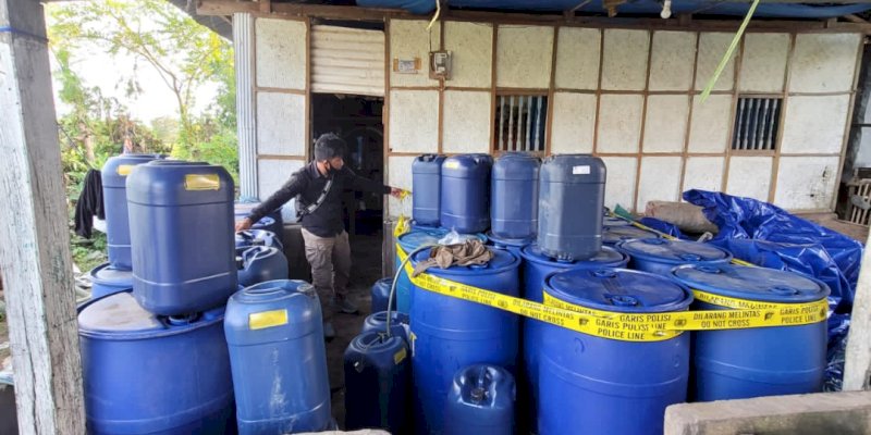Digrebek Polisi, Penambang di Gowa Kocar-kacir 