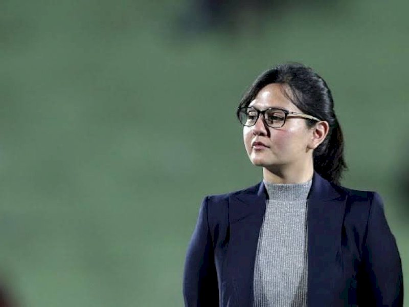 Wakil Ketua Umum PSSI, Ratu Tisha Destria umumkan akan mengganti nama Liga 1 dan Liga 2 pada musim depan. (Foto: Ist)