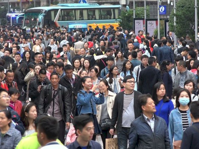 Suasana di salah satu pusat kota di Cina. @Jejakfakta/Pond5