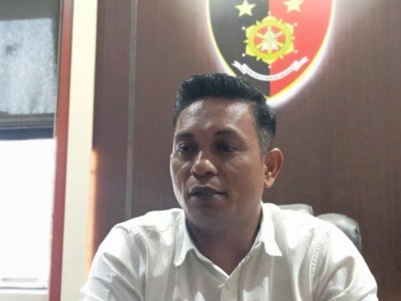 Kasat Reskrim Polrestabes Makassar AKBP Ridwan JM Hutagaol ditemui di kantornya, Senin (6/2/2023) siang. [Muslimin Emba/tribun-timur.com].