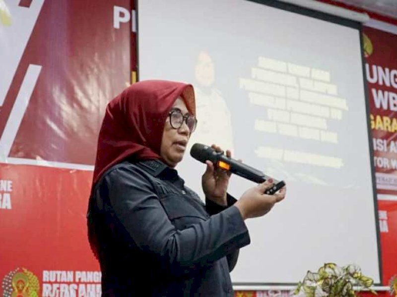 Kepala Divisi Administrasi Kantor Wilayah Kementerian Hukum dan HAM Sulawesi Selatan, Indah. Foto: Humas Kemenkumham Sulsel 