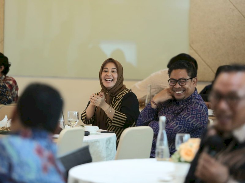 Wakil Wali Kota Makassar, Fatmawati Rusdi saat mengikuti forum diskusi anggota City Leader Community di Menara Kompas, Jakarta Pusat, Selasa (7/03/2023). @Jejakfakta/dok. humas Pemkot Makassar