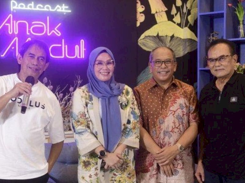 Ketua DPD PAPPRI Sulsel Ilham Arief Sirajuddin (ketiga dari kiri) saat menjadi pembicara talk show terkait agenda pelantikannya, di The Culture Club, Jl Gontang Raya No. 15, Kelurahan Tanjung Merdeka, Kota Makassar, Rabu (8/3/2023).[dok.tribun-timur].