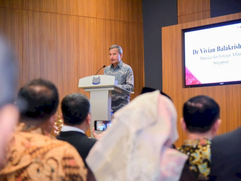 Menteri Luar Negeri Singapura Vivian Balakrishnan. @Jejakfakta/dok. Humas Pemkot Makassar.