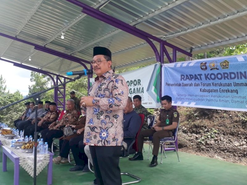 Wamenag menghadiri Orientasi Moderasi Beragama di Kabupaten Enrekang, Sulsel. @Jejakfakta/dok. Kemenag Sulsel