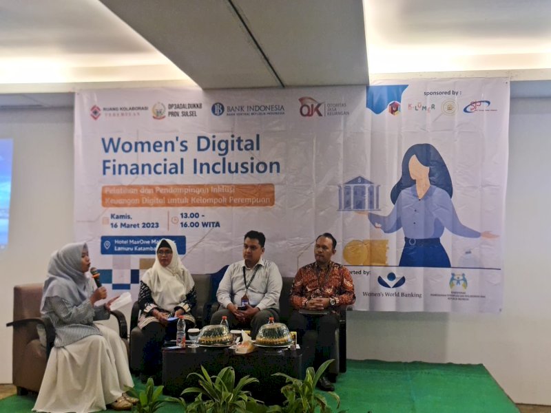 Pelatihan keuangan inklusif untuk kelompok perempuan di Makassar pada Kamis (16/3/2023).&nbsp;@Jejakfakta/dok. Ruang Kolaborasi Perempuan