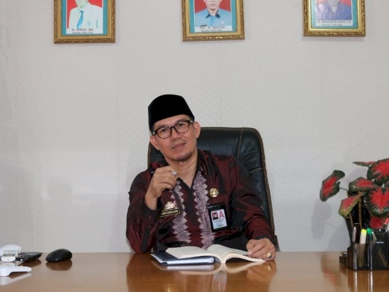 Kepala Bidang Urais Kanwil Kemenag Sulsel, Wahyuddin Hakim, Senin (20/3/2023). @Jejakfakta/Ist.