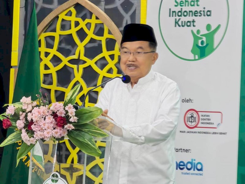 Ketua Dewan Masjid Indonesia (DMI) Jusuf Kalla. @Jejakfakta/Rudi Gunawan