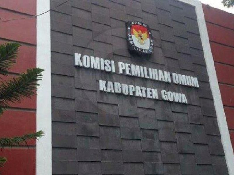 Komisi Pemilihan Umum (KPU) Kabupaten Gowa, Sulawesi Selatan.