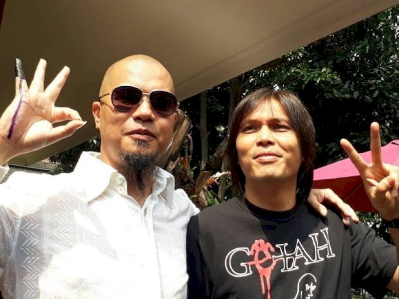 Ahmad Dhani Melarang Once Mekel Nyanyikan Lagu Dewa 19. Foto : Grid/Ist