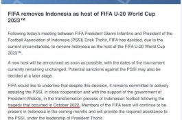 Isi Surat FIFA Juga Ingatkan Tragedi Kanjuruhan