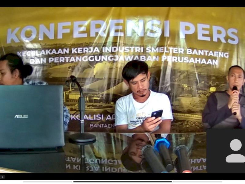 Koalisi Advokasi Kawasan Industri Bantaeng (KIBA) menggelar jumpa pers di kantor LBH Makassar, Senin (11/4/2023). @Jejakfakta/Samsir