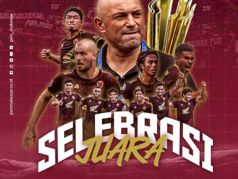 PSM Makassar juara BRI Liga 1 2022/2023. 